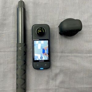 Insta360 X3 360 Action Camera w/ Battery, 256GB SD Card, Case & 3ft Selfie Stick